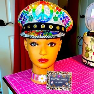 Peace & Love Rave Hat by Crafts by Sandy